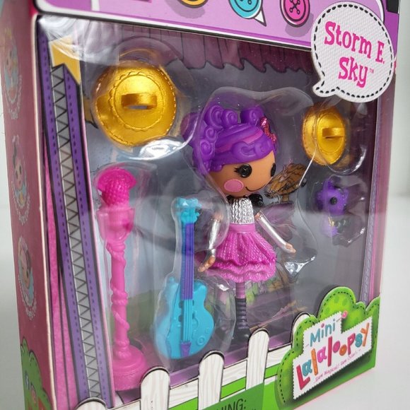 Mini Lalaloopsy Figure Doll Storm E. Sky 3" Accessories Rocking Rebel Cat New - Picture 12 of 15